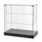 frameless modern glass showcase on a white background
