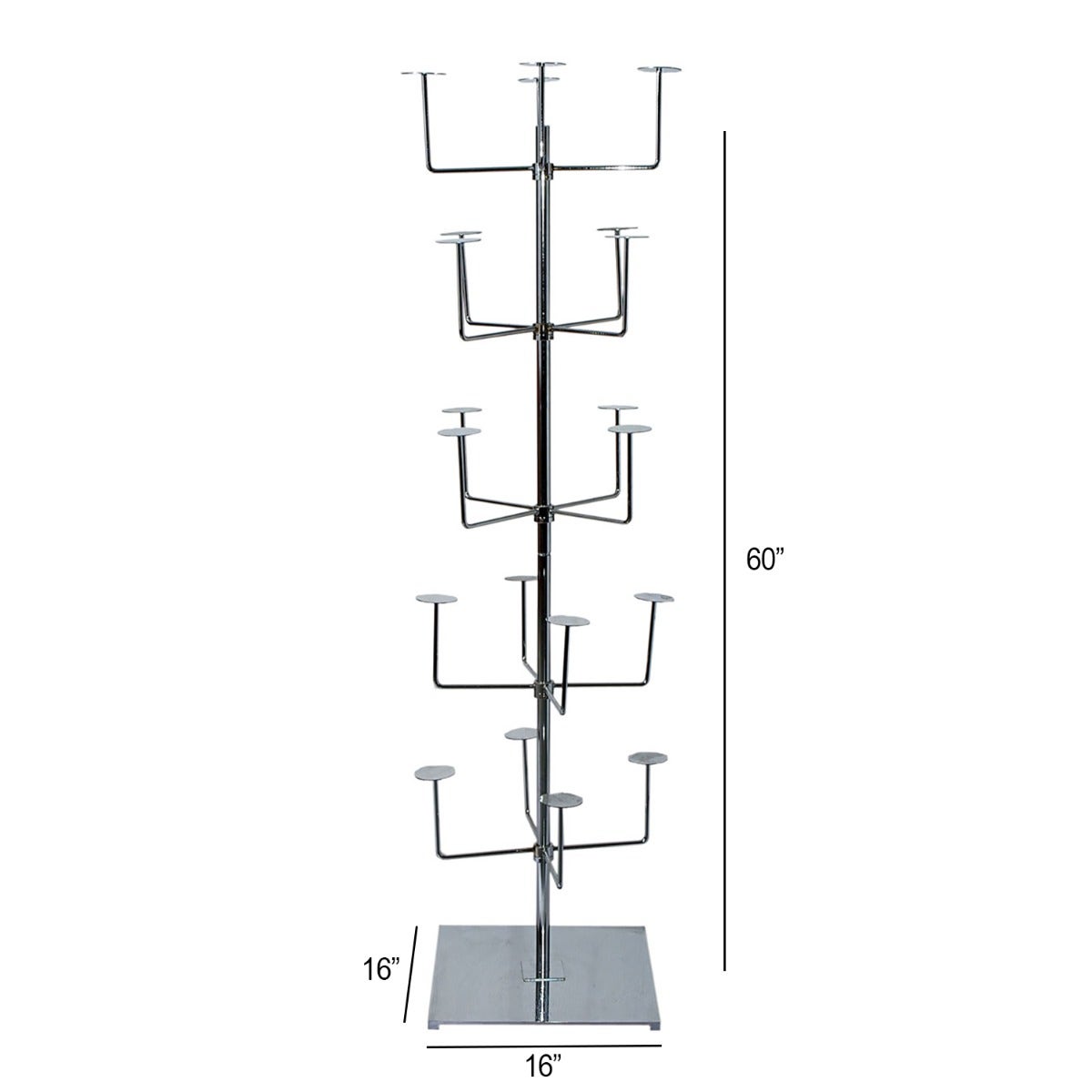 20 Arm Hat Rack | Chrome - Eddie's Hang-Up Display Ltd.