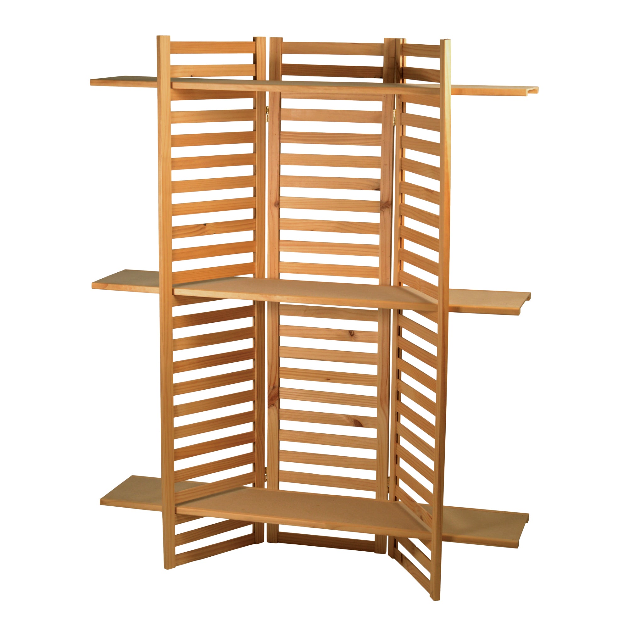 Wooden Folding Retail Shelving Unit | Pine
