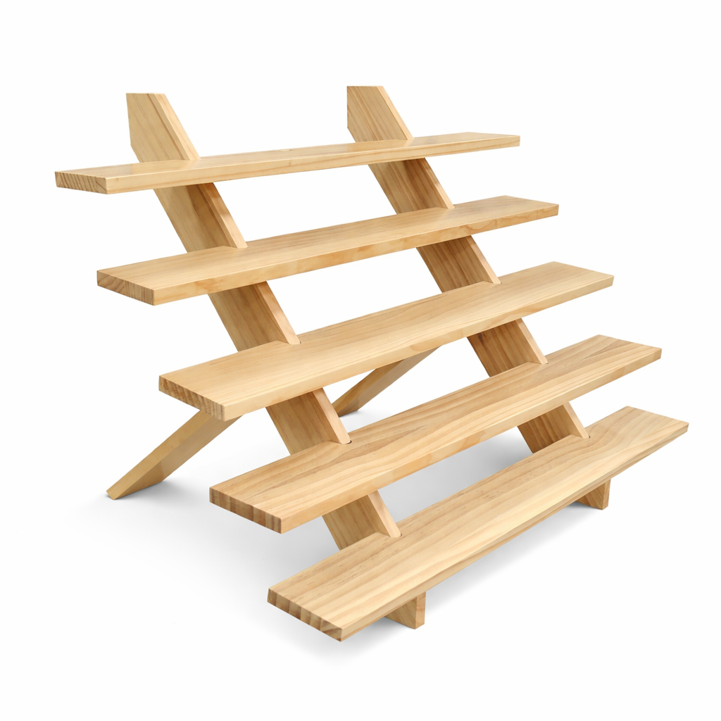 Small Step Up Riser Wooden 5 Step Riser | Eddie's Hang-Up Display – Eddie's Hang-Up Display ...
