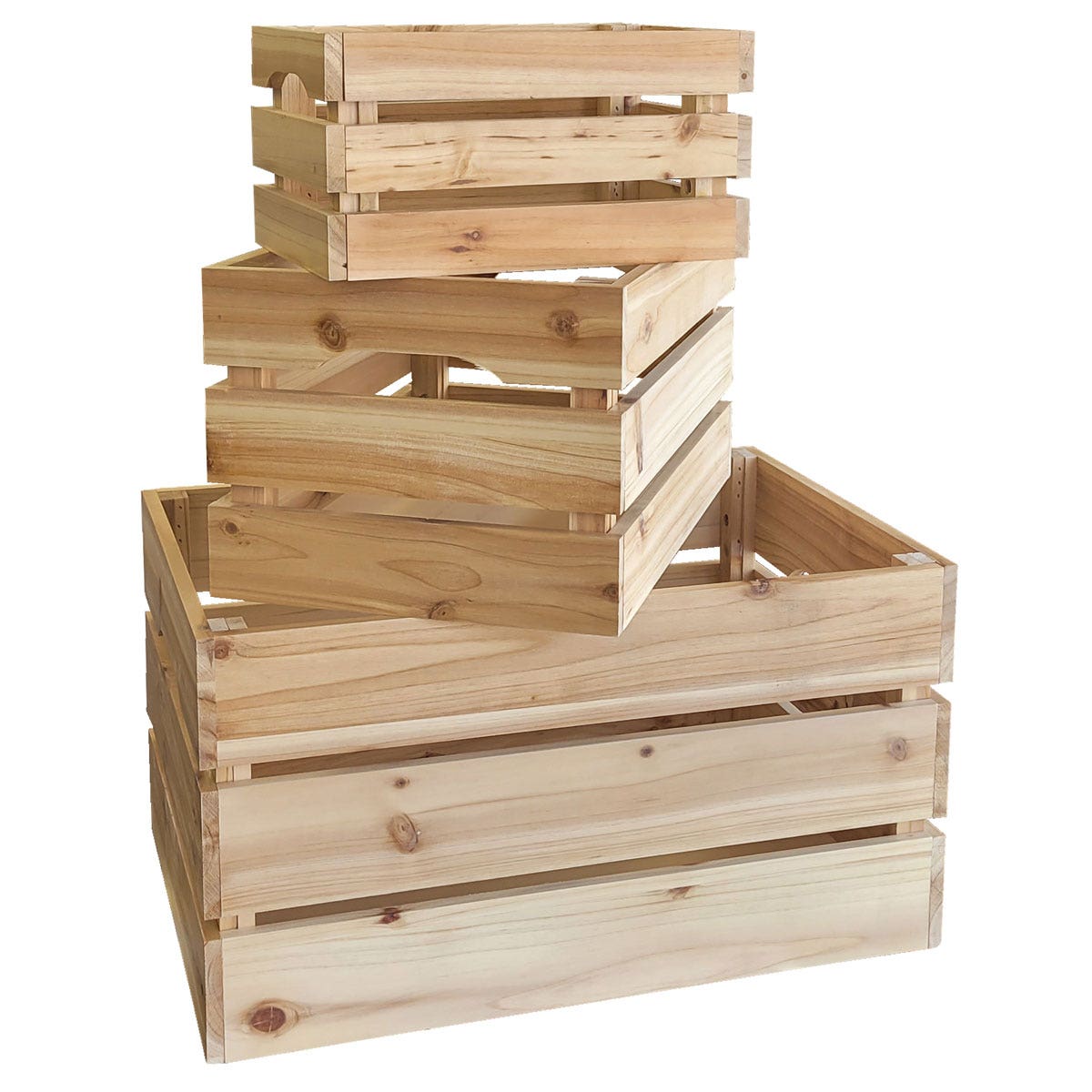 Nesting Wooden Display Crates | Pine |Set of 3 | Eddie's Hang-Up ...