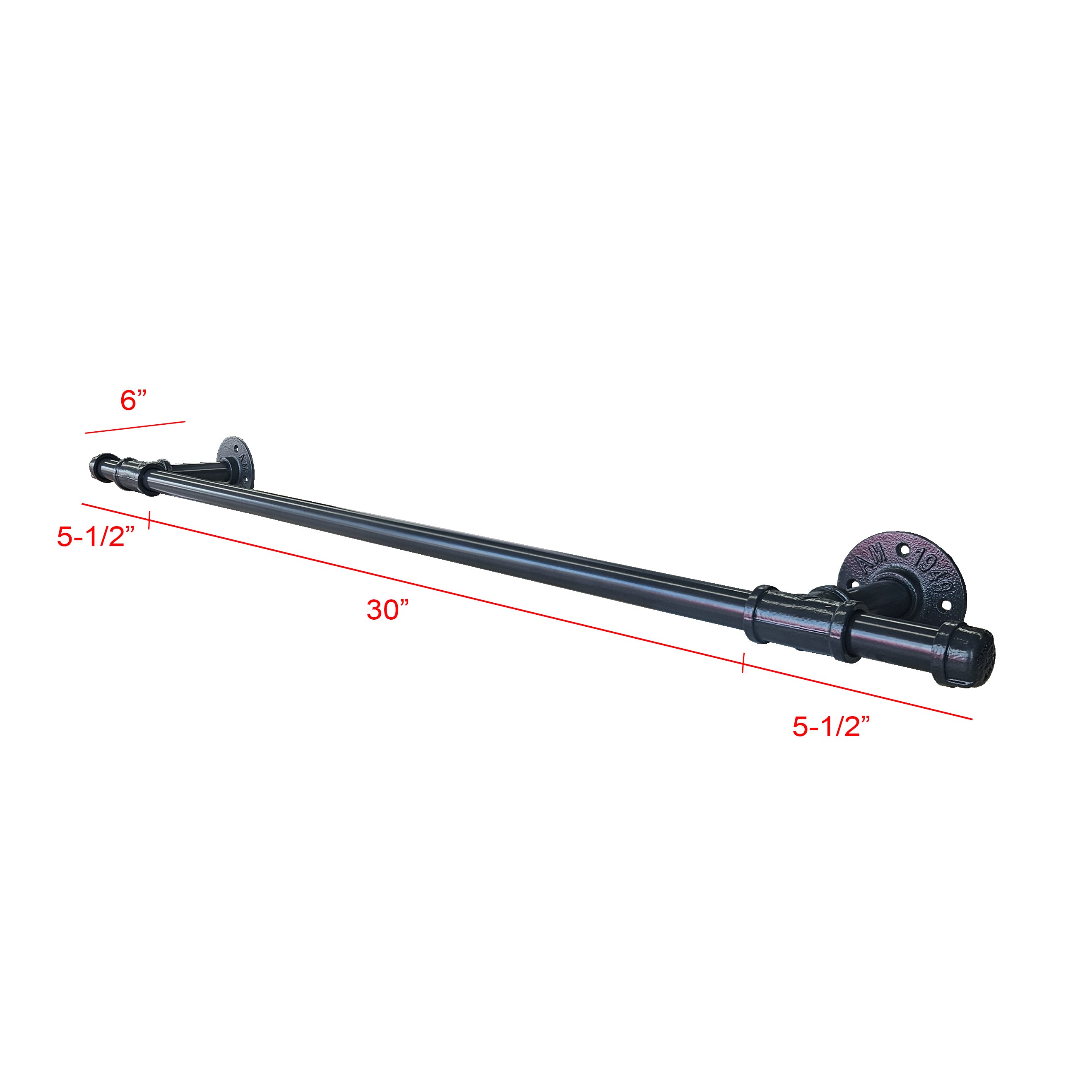 Soho Steam Pipe 41" Wide Hang Rail | Wall Mount - Eddie's Hang-Up Display Ltd.