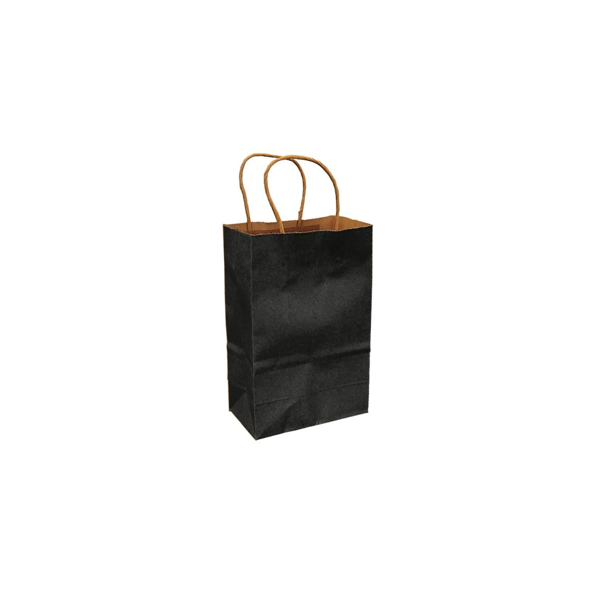 Black 100% Recycled Kraft Paper Bags With Handles - Eddie's Hang-Up Display Ltd.