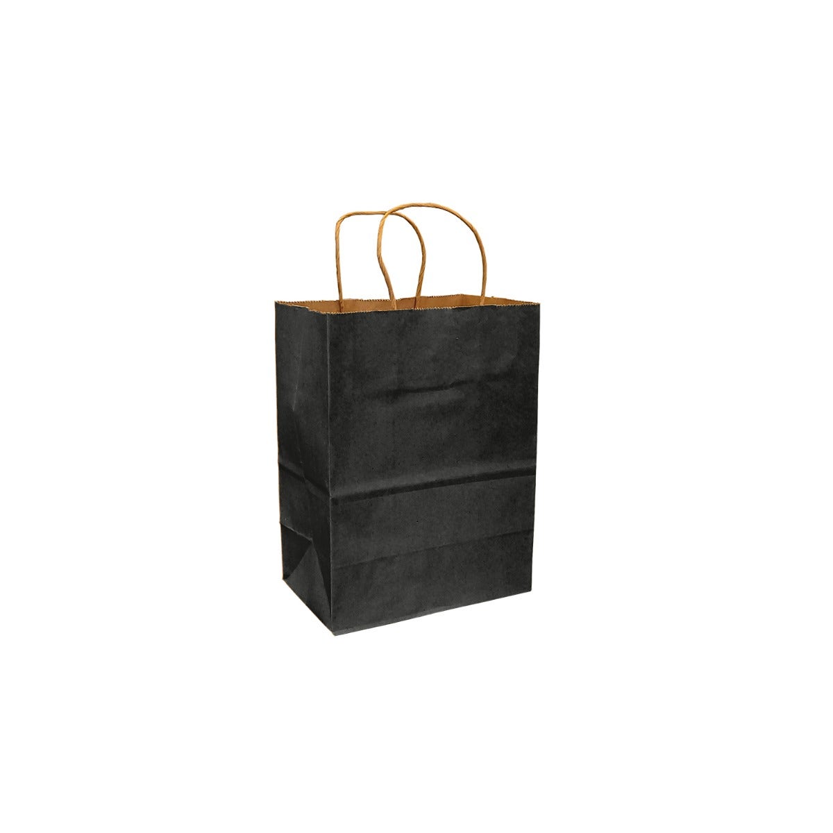 Black 100% Recycled Kraft Paper Bags With Handles - Eddie's Hang-Up Display Ltd.