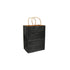 Black 100% Recycled Kraft Paper Bags With Handles - Eddie's Hang-Up Display Ltd.