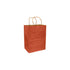 Terra Cotta Orange 100% Recycled Kraft Paper Bags With Handles - Eddie's Hang-Up Display Ltd.