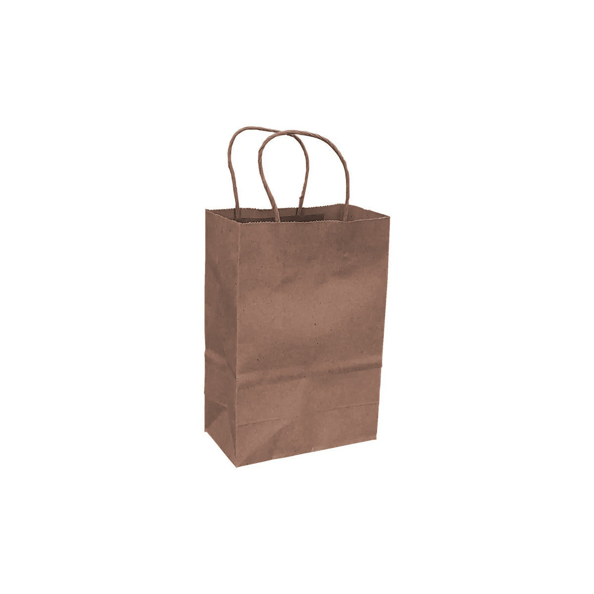 Sacs à provisions en papier 100 % recyclé | Brun kraft | Poignées en papier torsadées