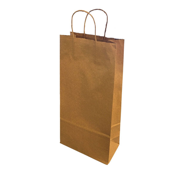 100% Recycled Paper Shopping Bags | Kraft Brown | Twisted Paper Handles - Eddie's Hang-Up Display Ltd.