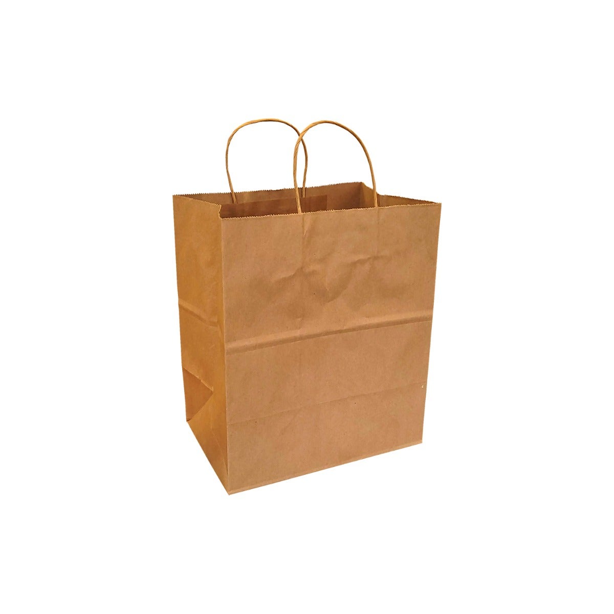 100% Recycled Paper Shopping Bags | Kraft Brown | Twisted Paper Handles - Eddie's Hang-Up Display Ltd.