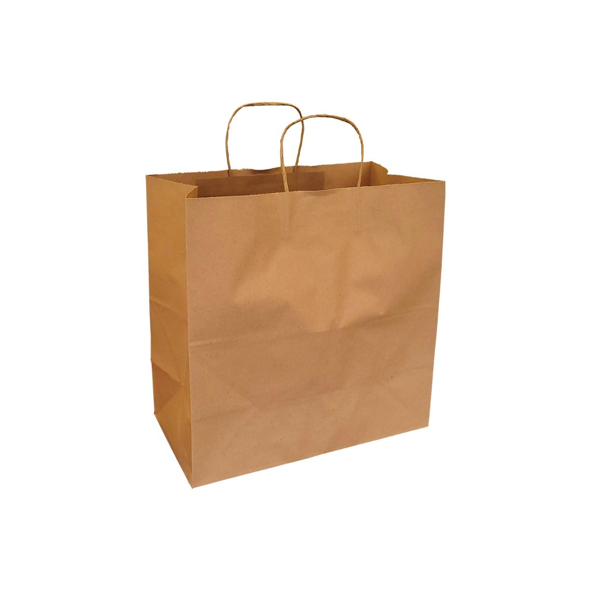 100% Recycled Paper Shopping Bags | Kraft Brown | Twisted Paper Handles - Eddie's Hang-Up Display Ltd.