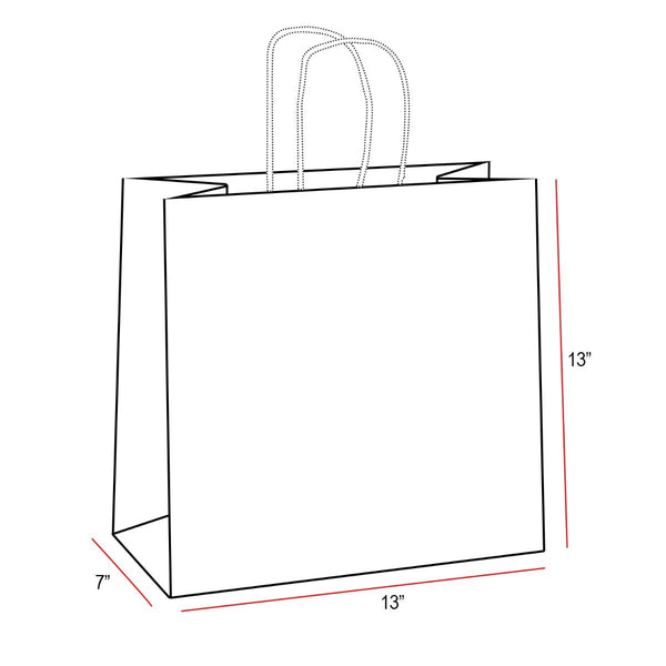 100% Recycled Paper Shopping Bags | Kraft Brown | Twisted Paper Handles - Eddie's Hang-Up Display Ltd.