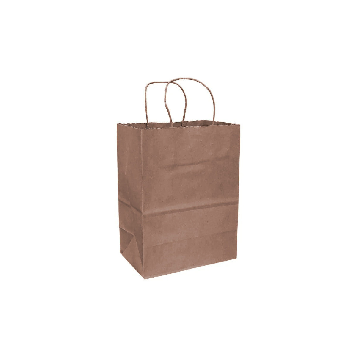 Sacs à provisions en papier 100 % recyclé | Brun kraft | Poignées en papier torsadées