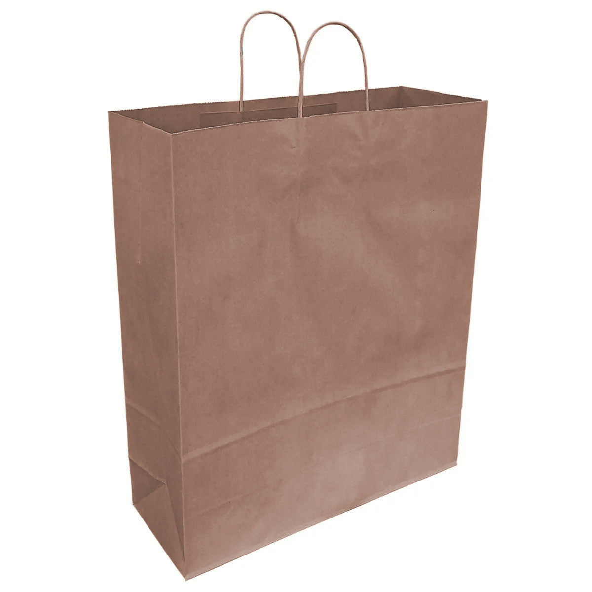 Sacs à provisions en papier 100 % recyclé | Brun kraft | Poignées en papier torsadées