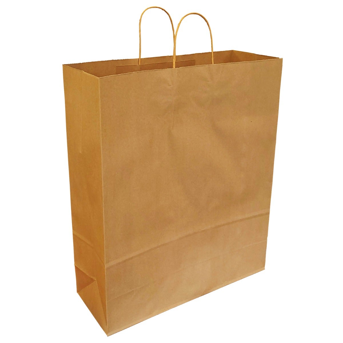 100% Recycled Paper Shopping Bags | Kraft Brown | Twisted Paper Handles - Eddie's Hang-Up Display Ltd.
