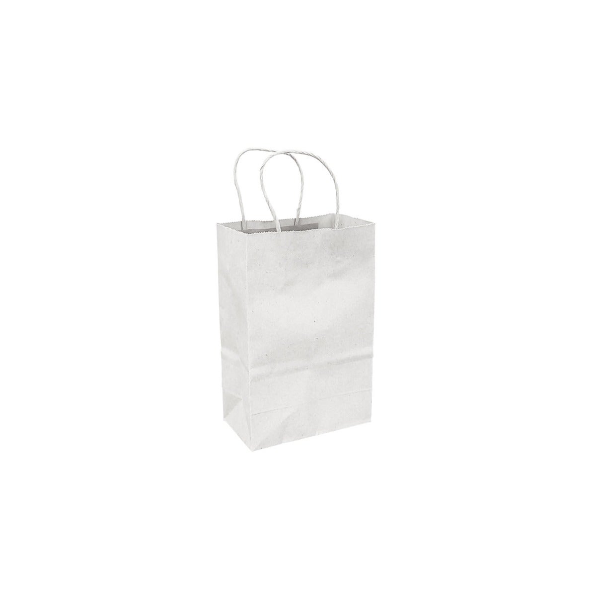 50% Recycled Paper Shopper Bags | Kraft White | Twisted Paper Handles - Eddie's Hang-Up Display Ltd.