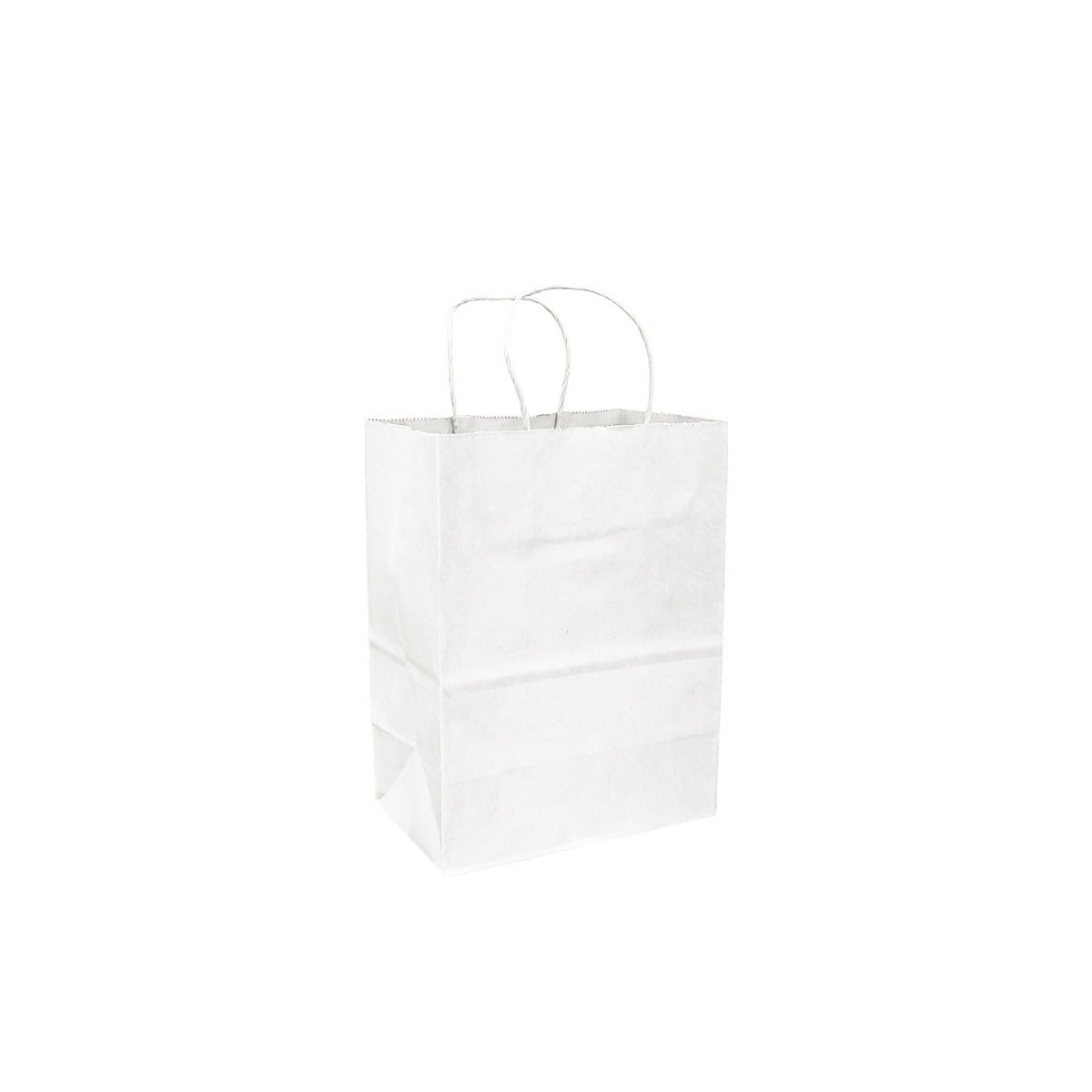 50% Recycled Paper Shopper Bags | Kraft White | Twisted Paper Handles - Eddie's Hang-Up Display Ltd.