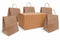 100% Recycled Kraft Paper Grocery Bag | Twisted Paper Handles | 14" x 10" x 16" | Case of 200