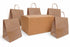 100% Recycled Kraft Paper Grocery Bag | Twisted Paper Handles | 14" x 10" x 16" | Case of 200