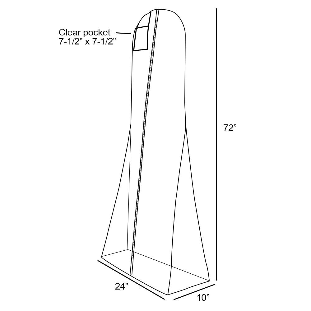 72" Zipper Garment Bags For Bridal Gowns - Eddie's Hang-Up Display Ltd.