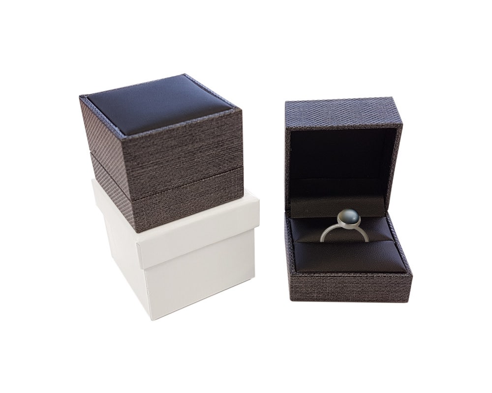 Hinged Jewellery Boxes | Grey Mesh Pattern - Eddie's Hang-Up Display Ltd.