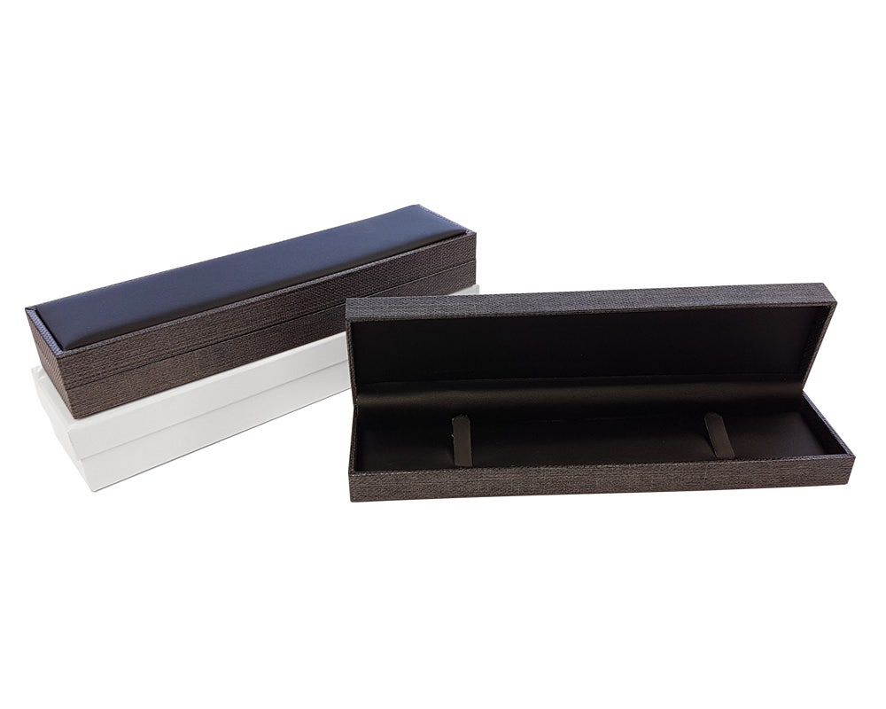 Hinged Jewellery Boxes | Grey Mesh Pattern - Eddie's Hang-Up Display Ltd.