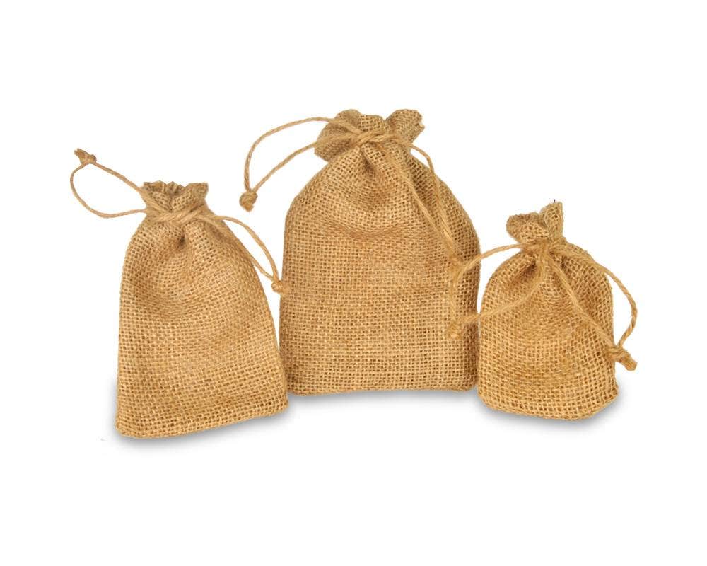Burlap Jute Pouches | Natural - Eddie's Hang-Up Display Ltd.