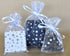 Organza Bags | White With Silver Stars - Eddie's Hang-Up Display Ltd.