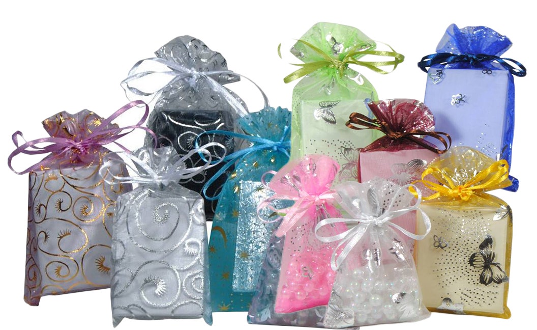 Organza Bags | Patterns| Assorted Colours - Eddie's Hang-Up Display Ltd.