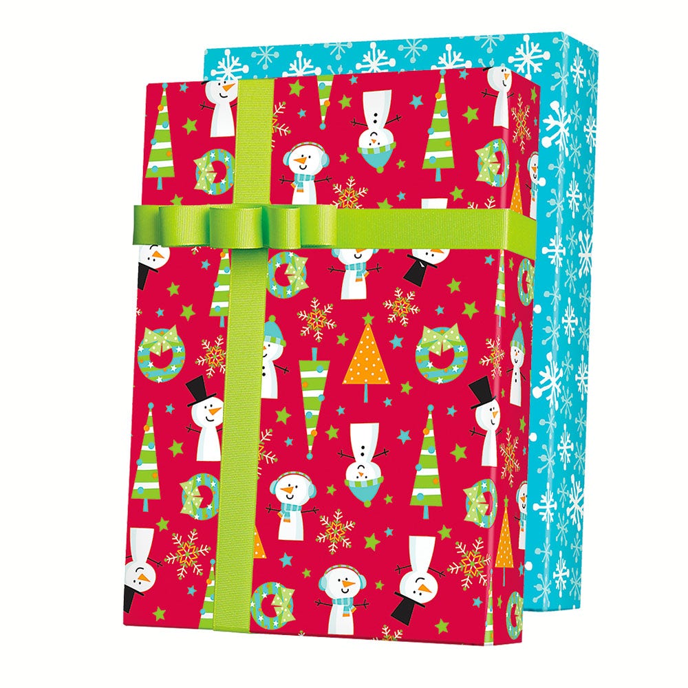 Snow Buddies Reversible Gift Wrap