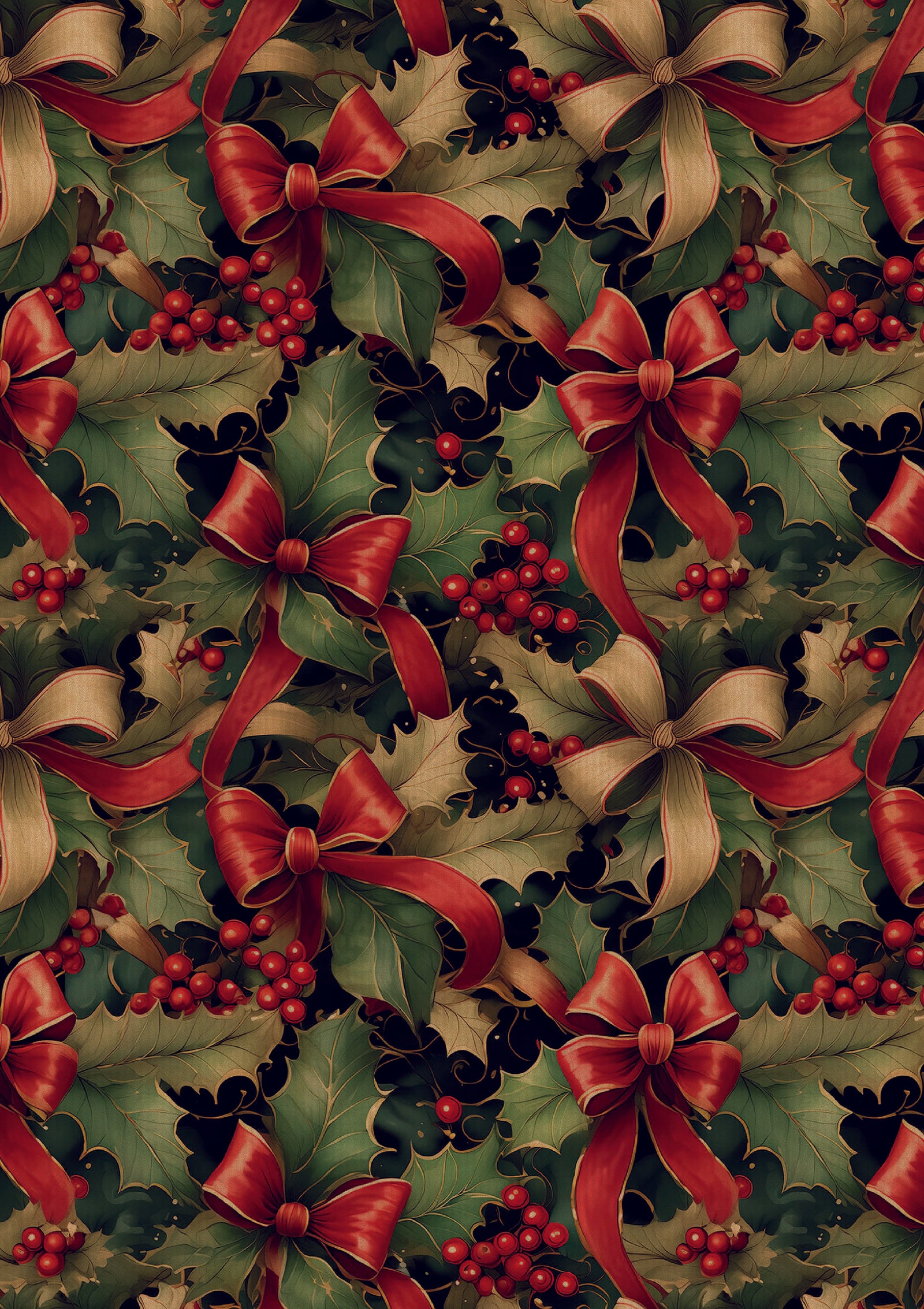 Bows and Berries Kraft Gift Wrap | 27.5
