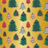 Gold With Red & Green Trees Gift Wrap