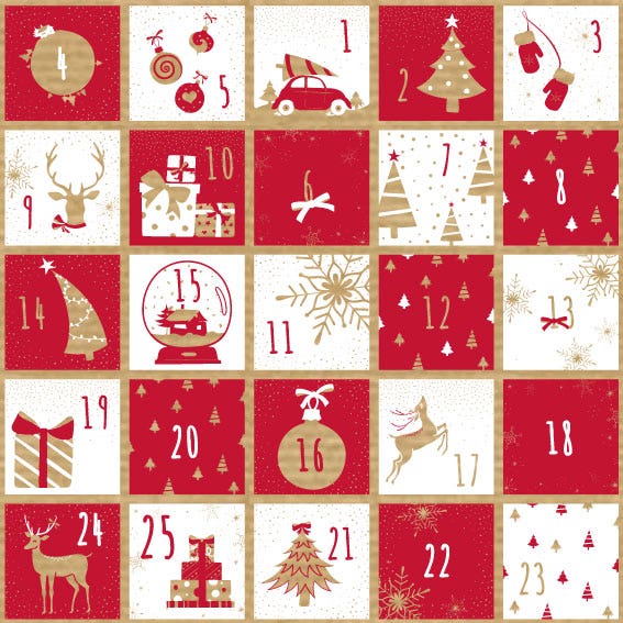 Christmas Calendar Gift Wrap