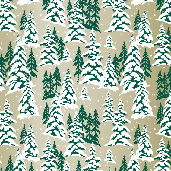 Snow Covered Fir Gift Wrap | 24" x 100' - Eddie's Hang-Up Display Ltd.
