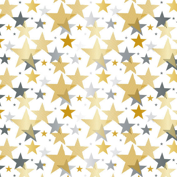 Metallic Etoile Gift Wrap | 24" x 100' - Eddie's Hang-Up Display Ltd.