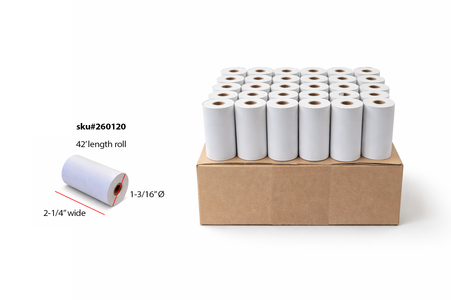 Thermal Paper Rolls | BPA Free | Case Lot (25 rolls) - Eddie's Hang-Up Display Ltd.