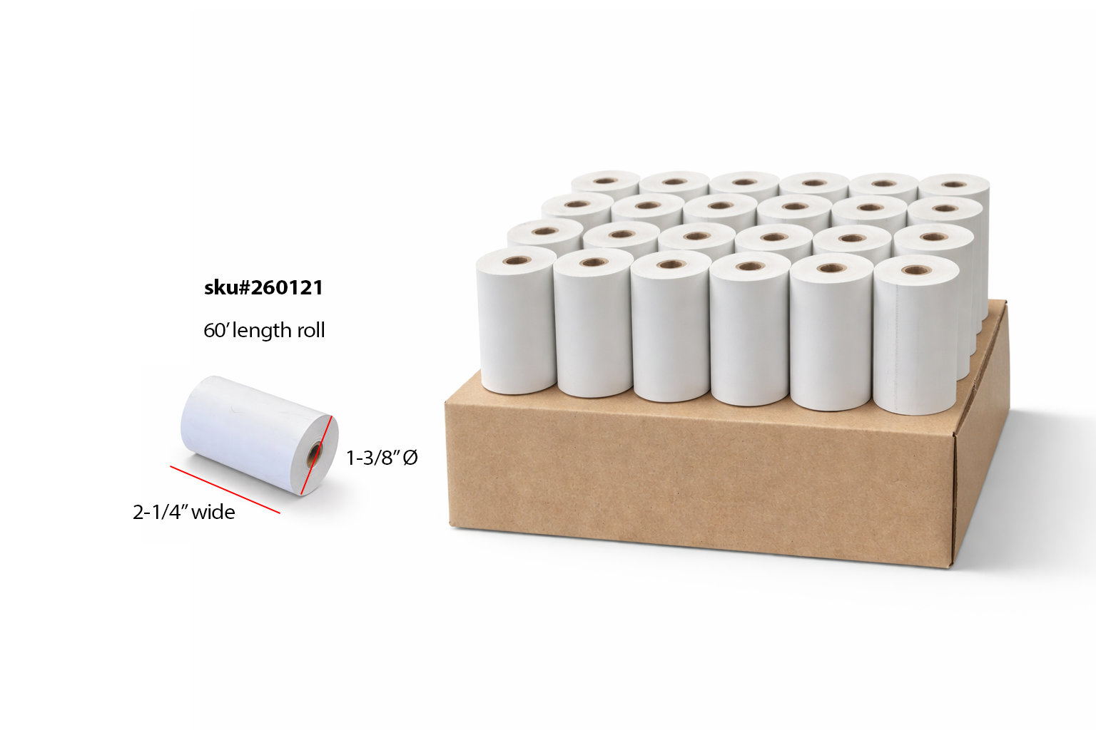 Thermal Paper Rolls | BPA Free | Case Lot (25 rolls) - Eddie's Hang-Up Display Ltd.