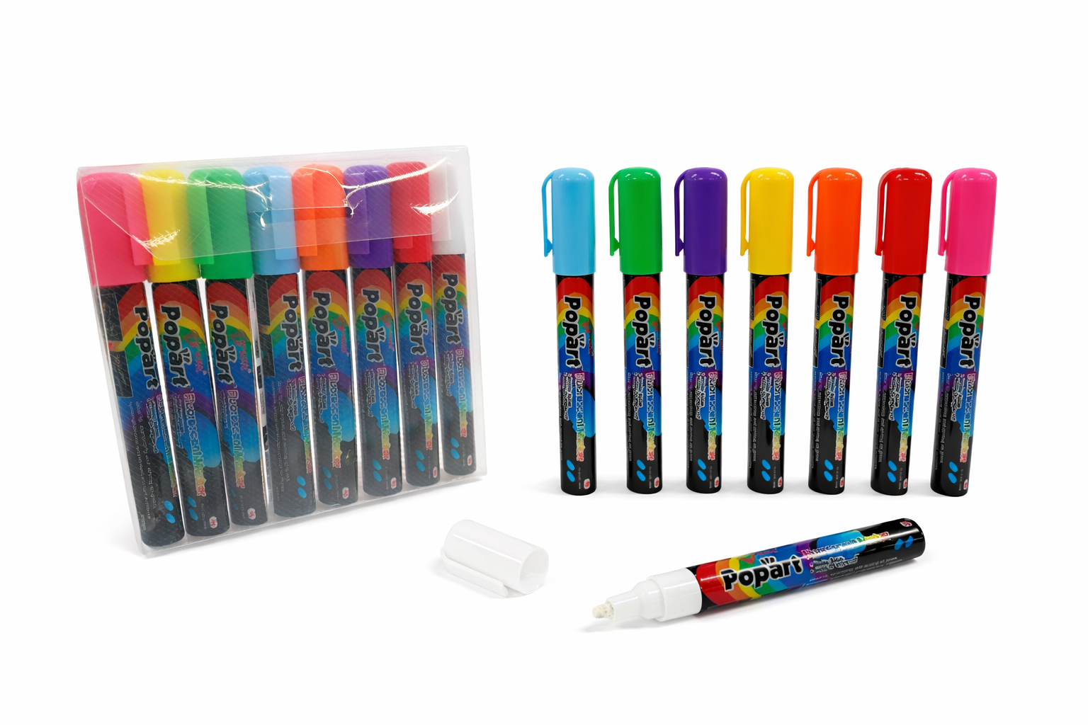 Liquid Chalk Markers | Bullet Tip | 8 Pack - Eddie's Hang-Up Display Ltd.