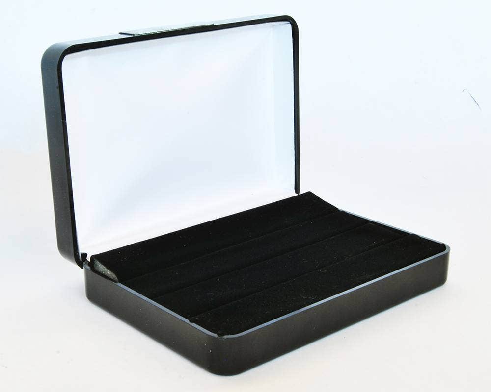 Ring Box | Hinged | Gloss Black - Eddie's Hang-Up Display Ltd.