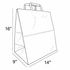 40% Recycled Kraft Paper Grocery Bag | Flat Paper Handles | 14" x 9" x 16" | Case of 250 - Eddie's Hang-Up Display Ltd.