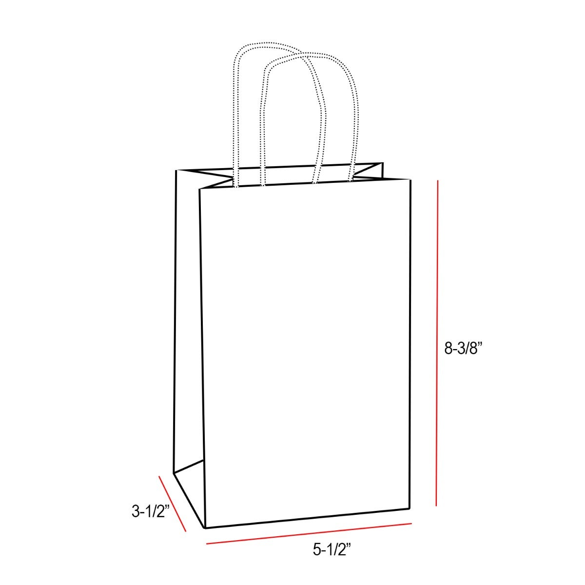 50% Recycled Paper Shopper Bags | Kraft White | Twisted Paper Handles - Eddie's Hang-Up Display Ltd.