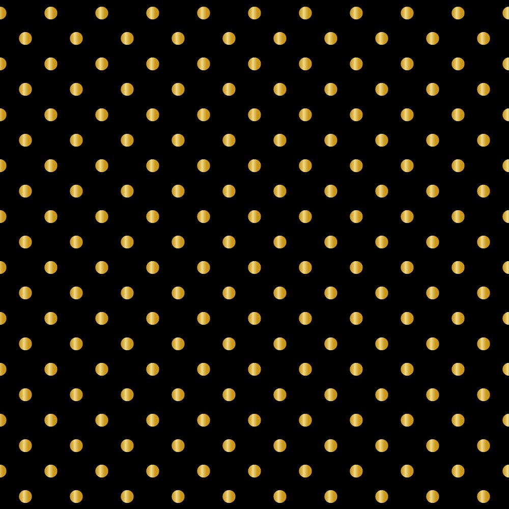 Gold Dot On Black Gift Wrap | 24" x 100' - Eddie's Hang-Up Display Ltd.