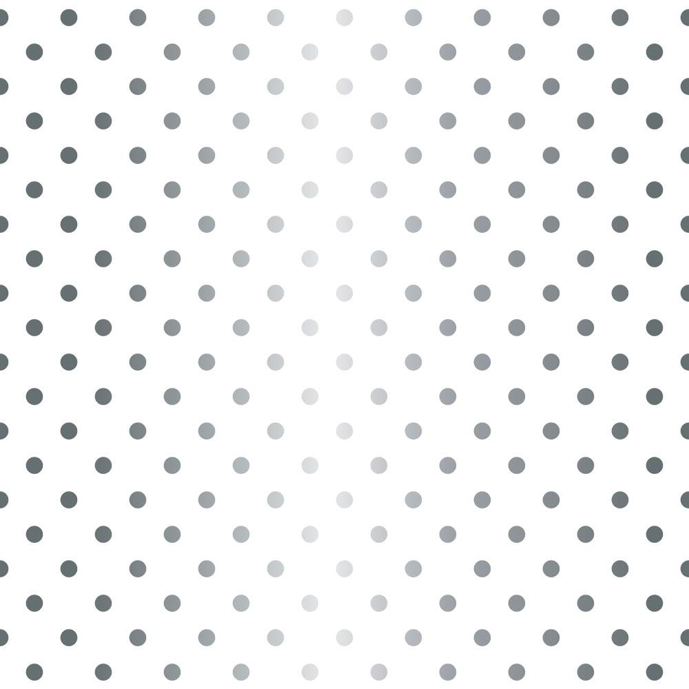 Silver Dots On White Gift Wrap | 24" x 100' - Eddie's Hang-Up Display Ltd.