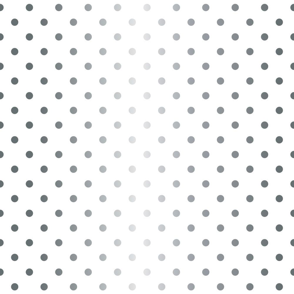 Silver Dots On White Gift Wrap | 24" x 100'