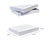 White garment boxes on a white background with one box indicating dimensions