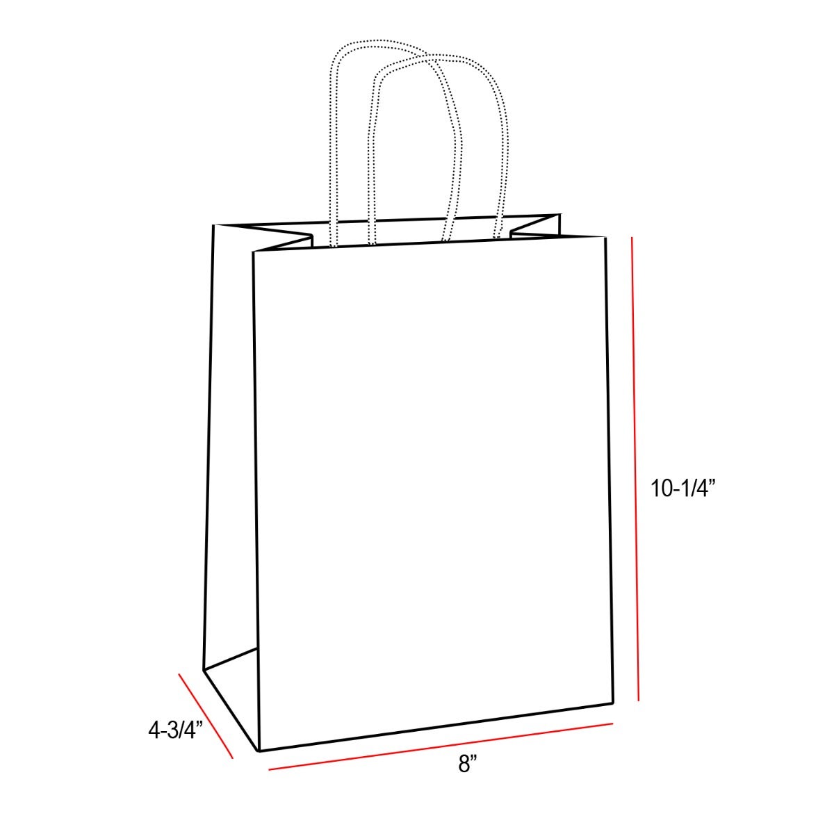 50% Recycled Paper Shopper Bags | Kraft White | Twisted Paper Handles - Eddie's Hang-Up Display Ltd.