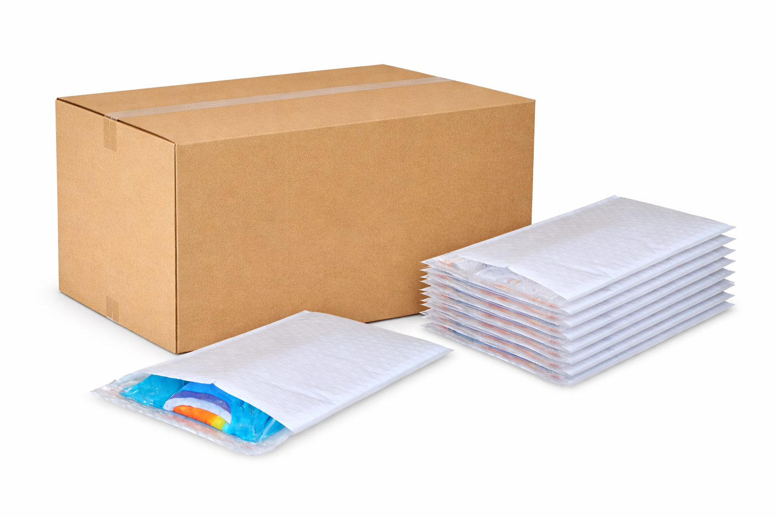 5" x 10" Poly Bubble Mailer | Case Lot - 300 Mailers - Eddie's Hang-Up Display Ltd.