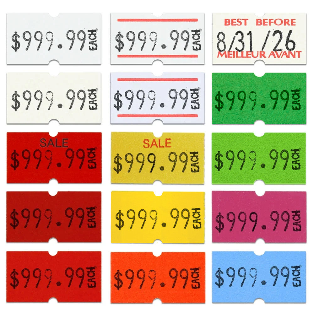 Motex MX 5500 Plus (1 Line 8 Characters) Labels | Roll of 1000