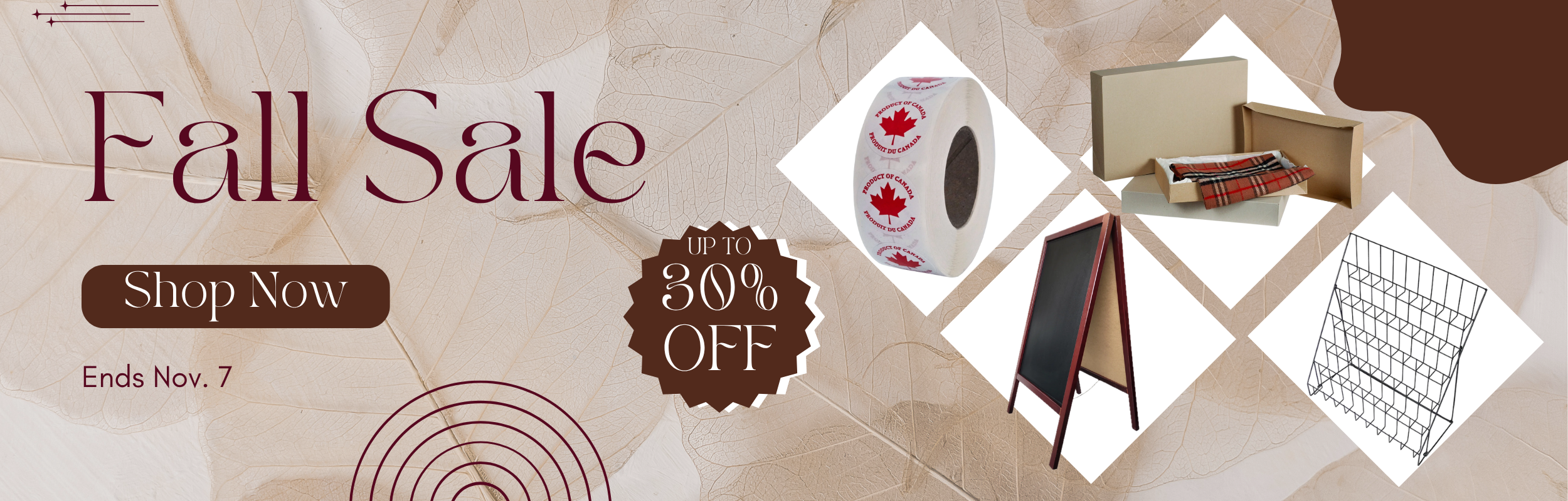 Eddie's Fall Sale 2025 on Retail Display Supplies Packaging & More