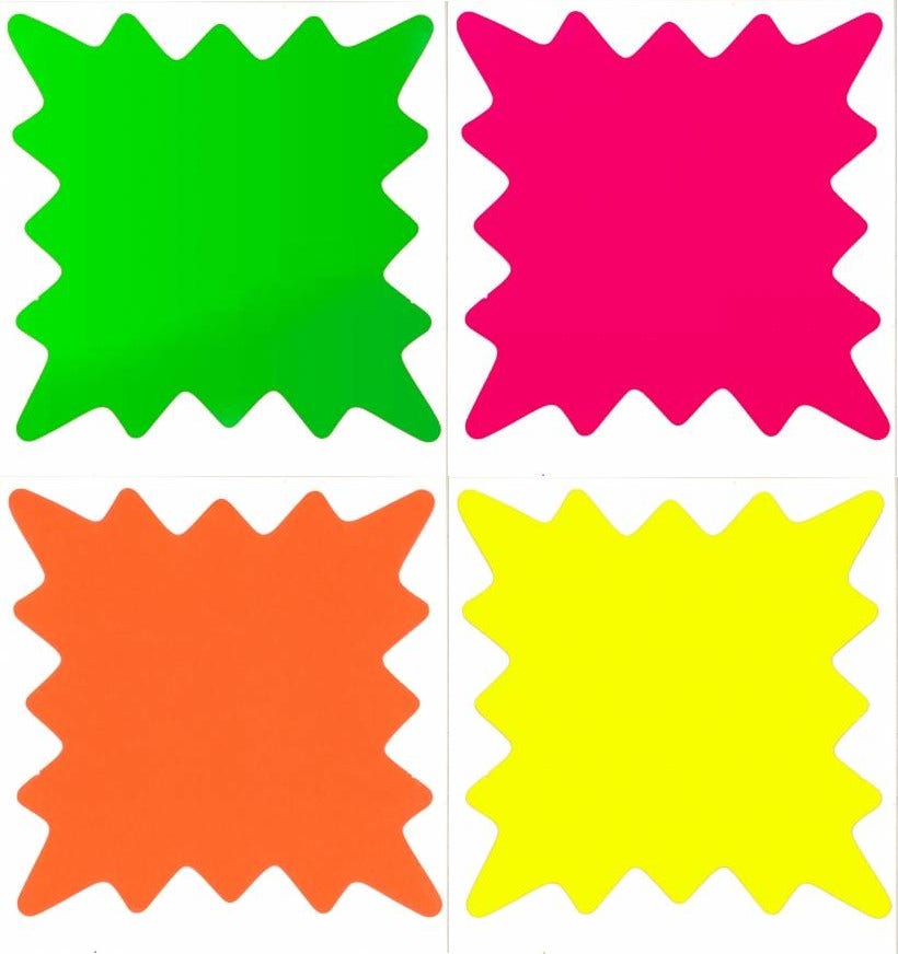 Die Cut Burst Show Cards - Eddie's Hang-Up Display Ltd.