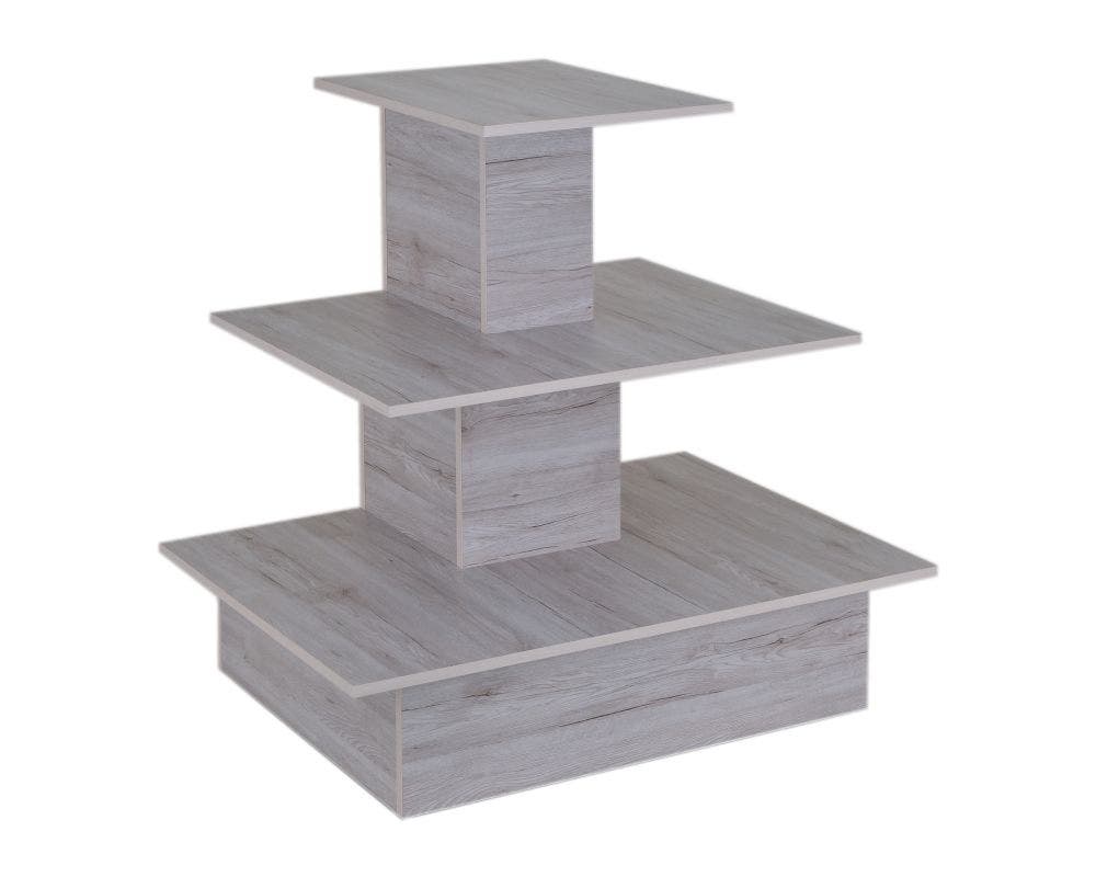 Three Tier Merchandising Display Tables | Flush - Eddie's Hang-Up Display Ltd.